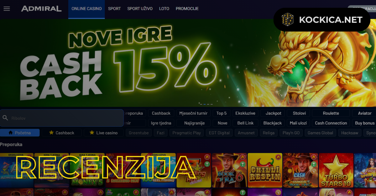 Admiral casino recenzija: Bonusi, igre, sigurnost, uplate i isplate, ocjena