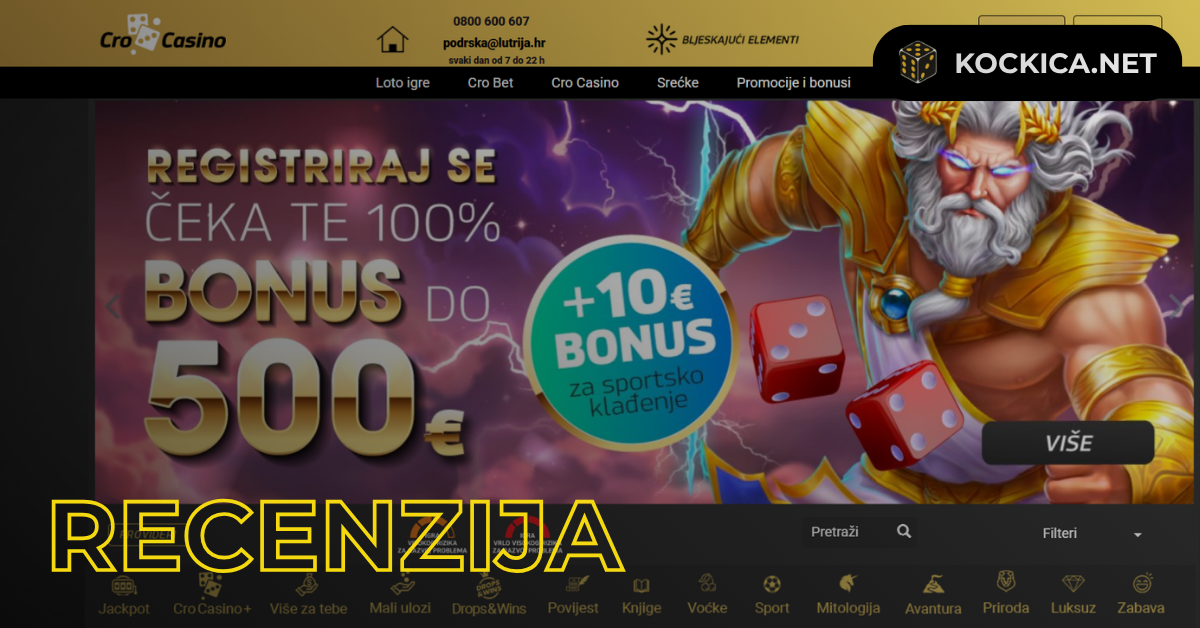 Cro Casino recenzija: Bonusi, igre, sigurnost, uplate i isplate, ocjena