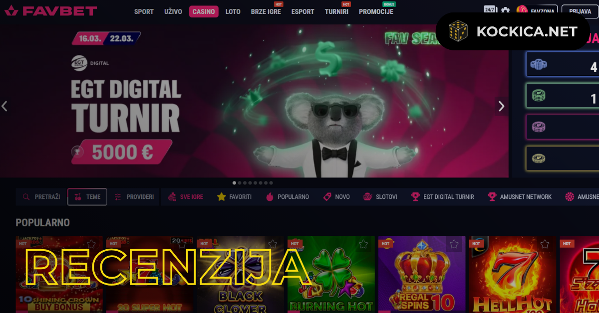 Favbet casino recenzija: Bonusi, igre, sigurnost, uplate i isplate, ocjena